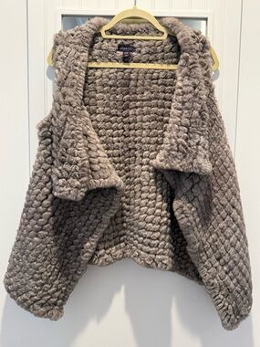 Amaryllis Charcoal Plush Faux Fur Vest